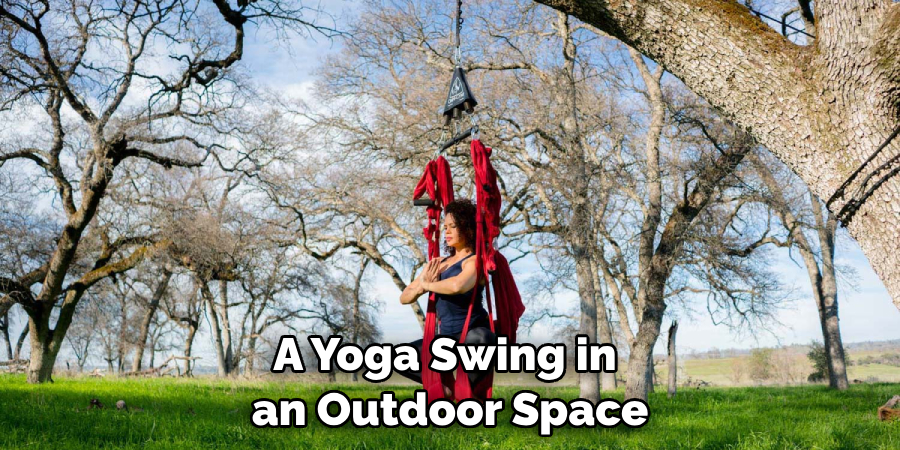 A Yoga Swing in an Outdoor Space