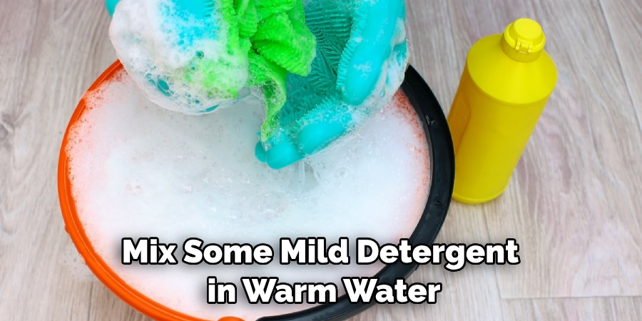 Mix Some Mild Detergent in Warm Water