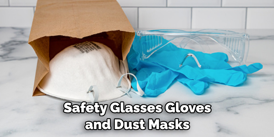  Safety Glasses Gloves and Dust Masks