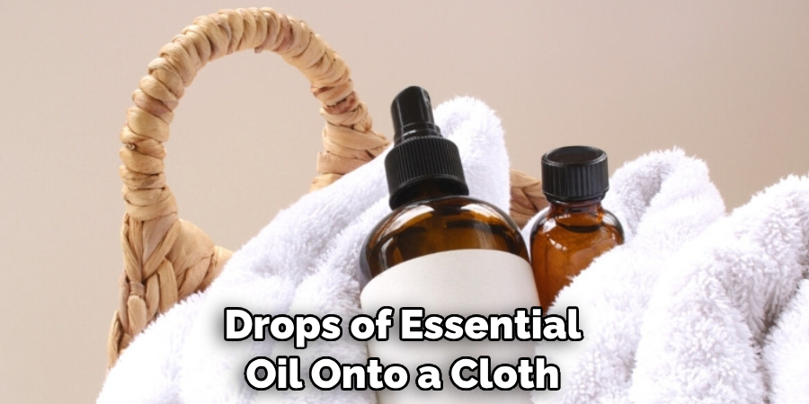 Drops of Essential Oil Onto a Cloth