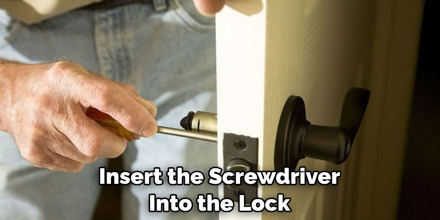 Insert the Screwdriver Into the Lock