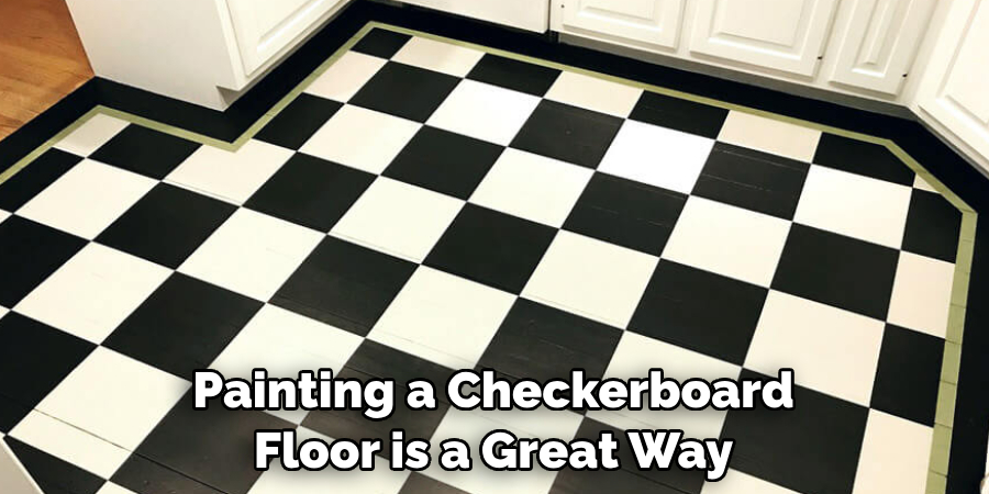 Painting a Checkerboard Floor is a Great Way