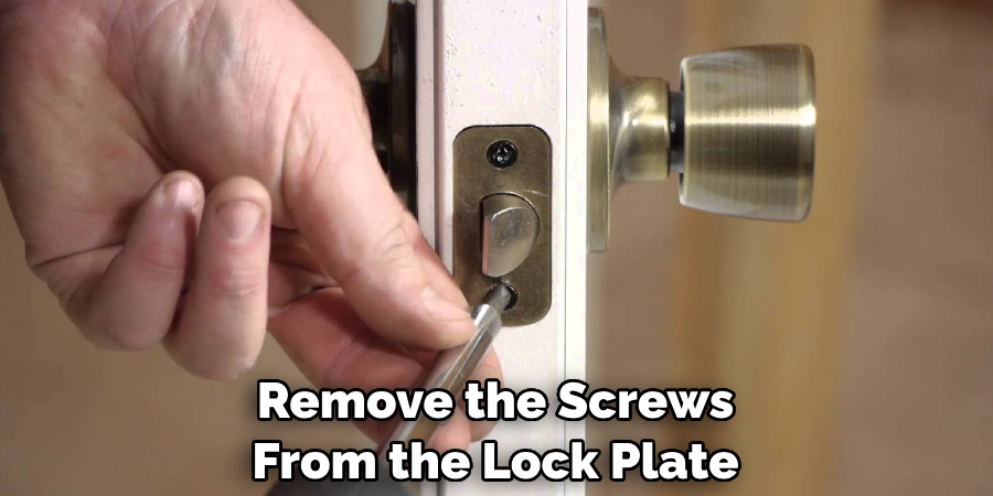 Remove the Screws From the Lock Plate
