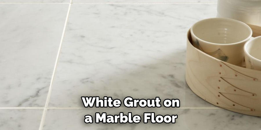 White Grout on a Marble Floor