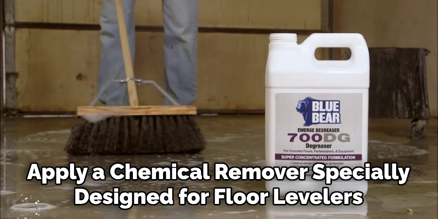 Apply a Chemical Remover Specially Designed for Floor Levelers