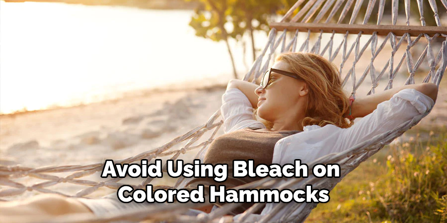 Avoid Using Bleach on Colored Hammocks