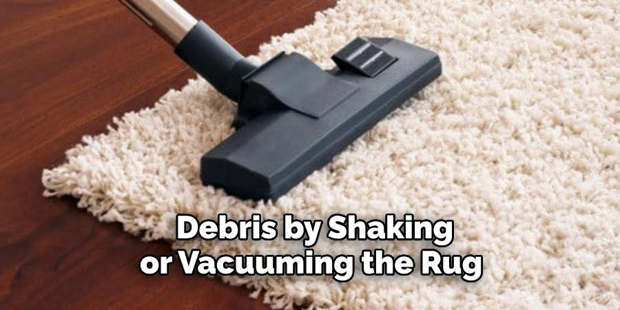 Debris by Shaking or Vacuuming the Rug 