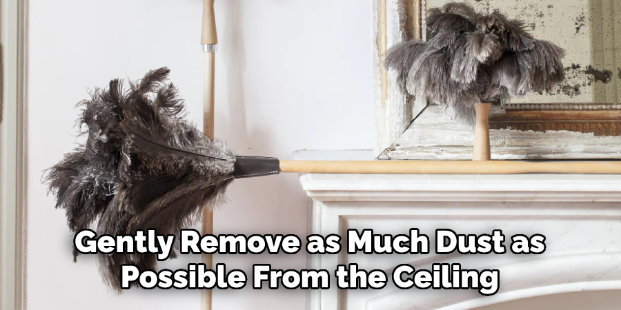 Gently Remove as Much Dust as Possible From the Ceiling