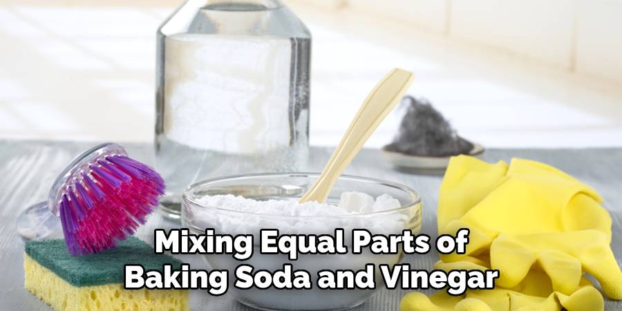 Mixing Equal Parts of Baking Soda and Vinegar