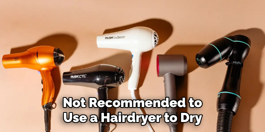 Not Recommended to Use a Hairdryer to Dry 