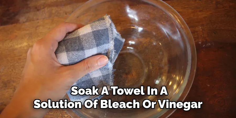  Soak A Towel In A Solution Of Bleach Or Vinegar
