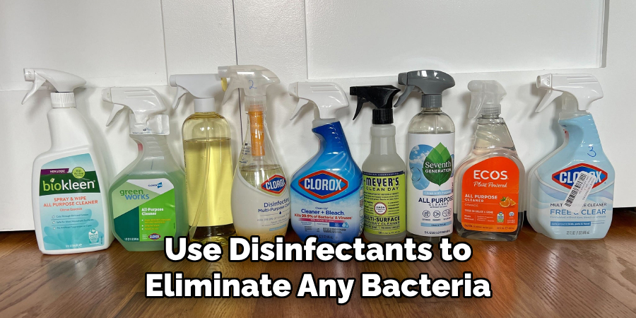 Use Disinfectants to Eliminate Any Bacteria