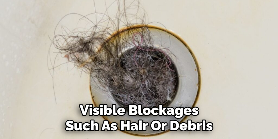 Visible Blockages Such As Hair Or Debris