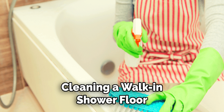 Cleaning a Walk-in Shower Floor