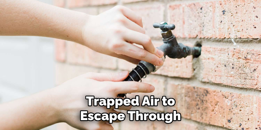 Trapped Air to Escape Through