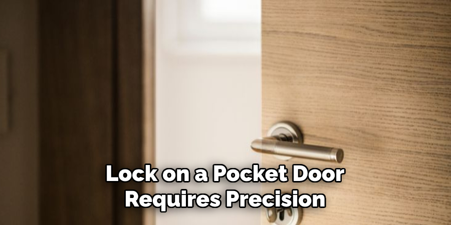 Lock on a Pocket Door Requires Precision