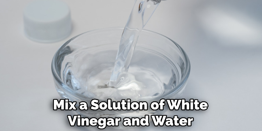 Mix a Solution of White Vinegar and Water