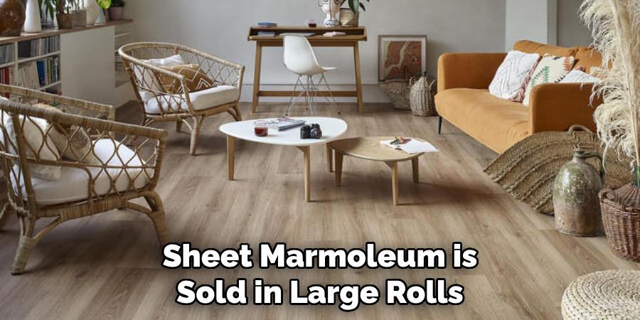Sheet Marmoleum is Sold in Large Rolls