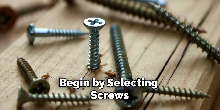 Begin by Selecting Screws