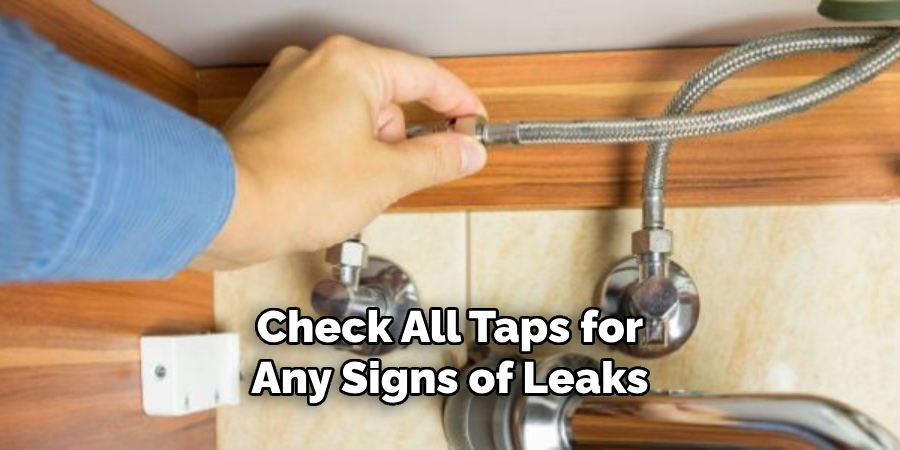 Check All Taps for Any Signs of Leaks