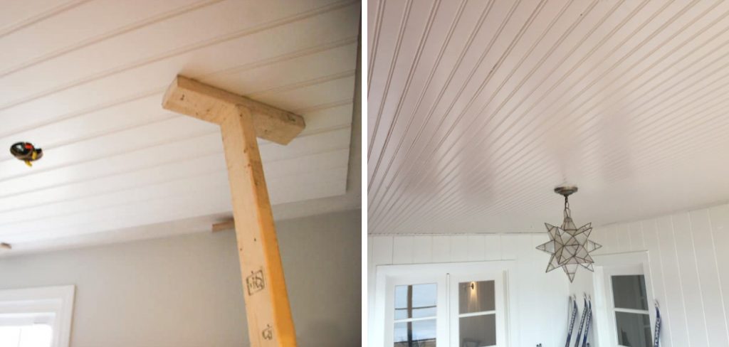 How to Attach Beadboard to Ceiling