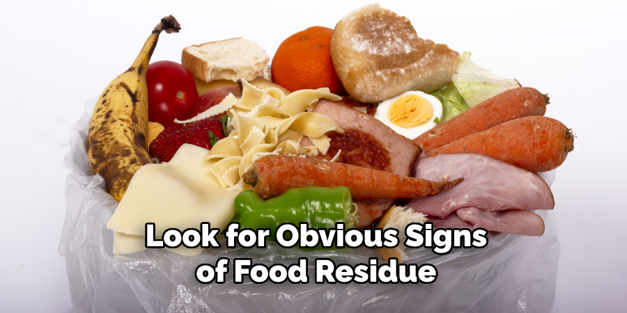 Look for Obvious Signs of Food Residue