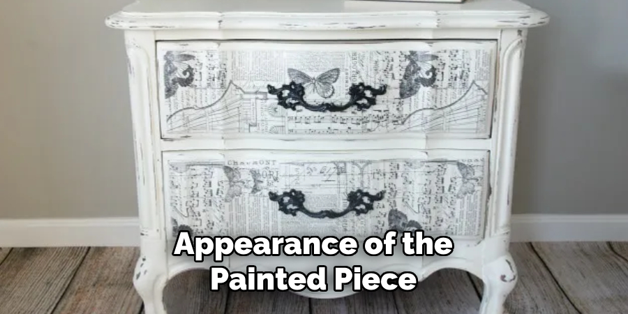 Appearance of the Painted Piece