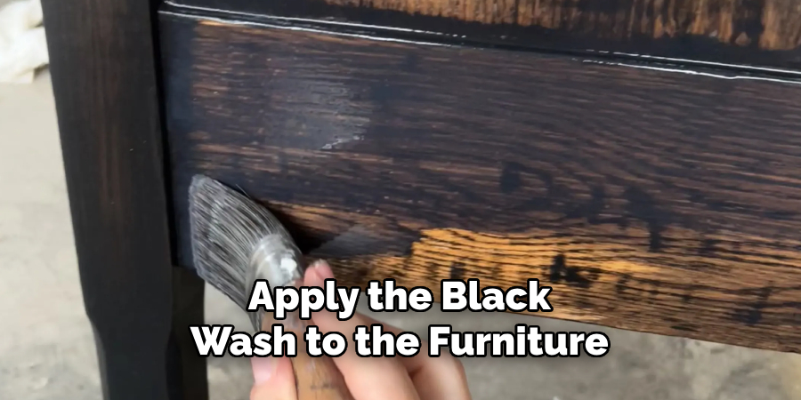 Apply the Black Wash to the Furniture