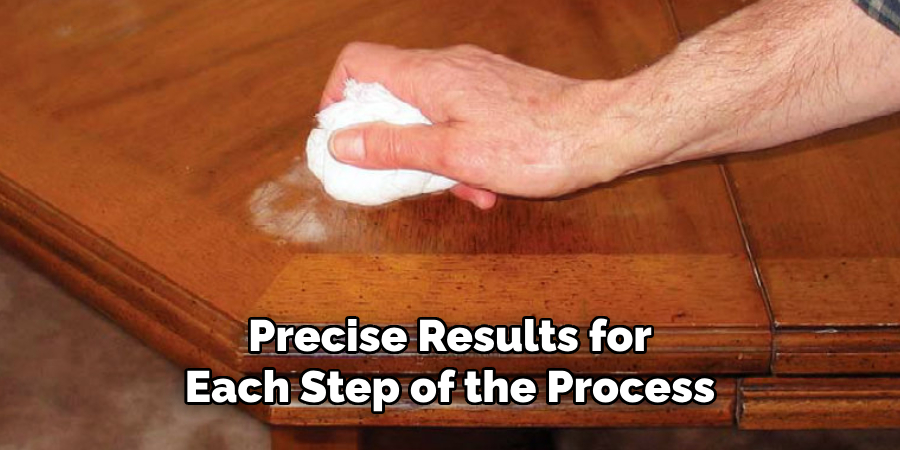 Precise Results for Each Step of the Process