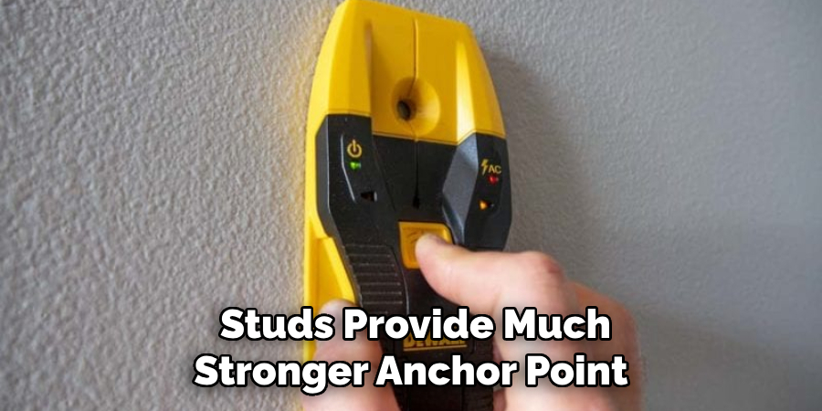 Studs Provide Much Stronger Anchor Point