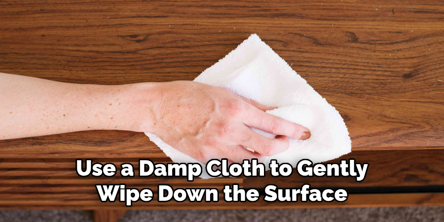 Use a Damp Cloth to Gently Wipe Down the Surface