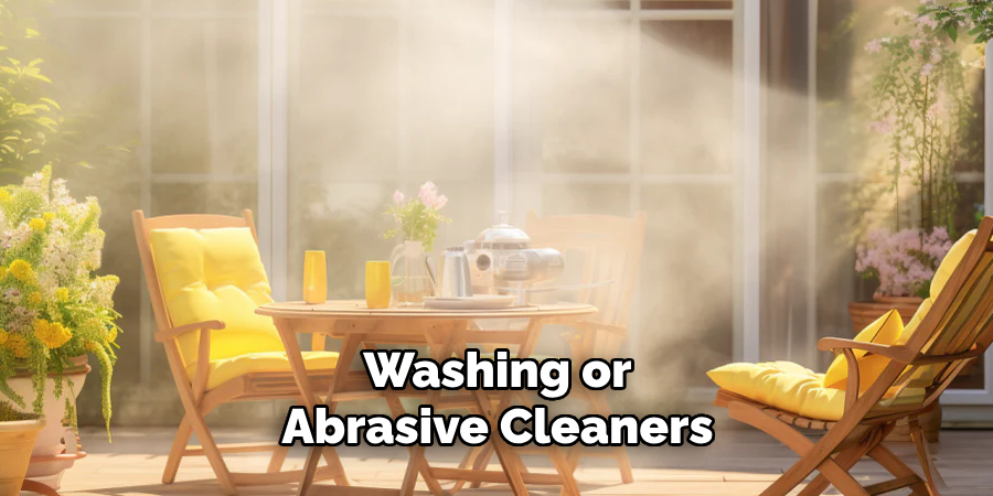 Washing or Abrasive Cleaners