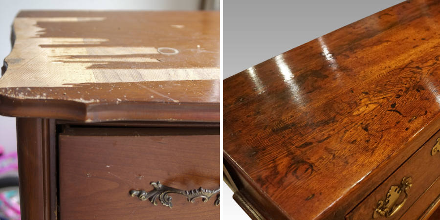 How to Cover a Damaged Dresser Top