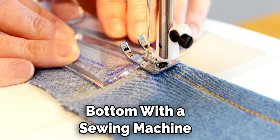 Bottom With a Sewing Machine