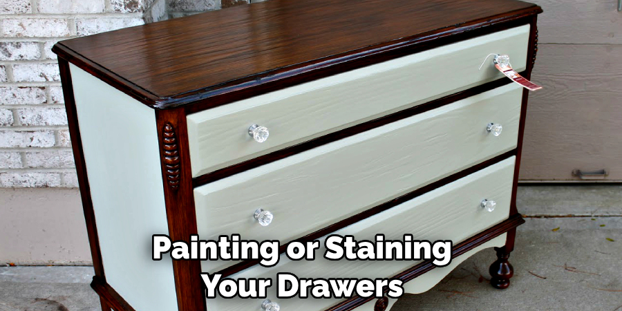 Painting or Staining Your Drawers
