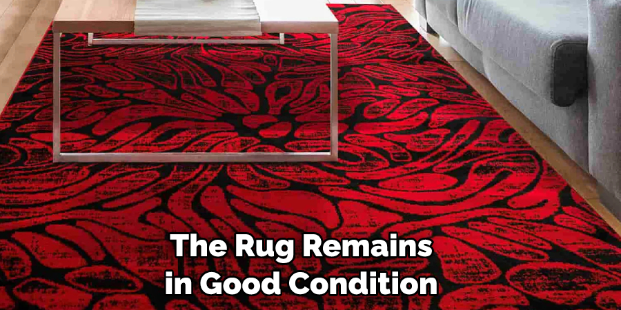  the rug remains in good condition