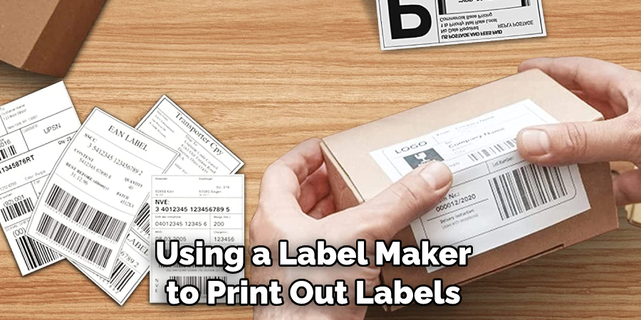 Using a Label Maker to Print Out Labels