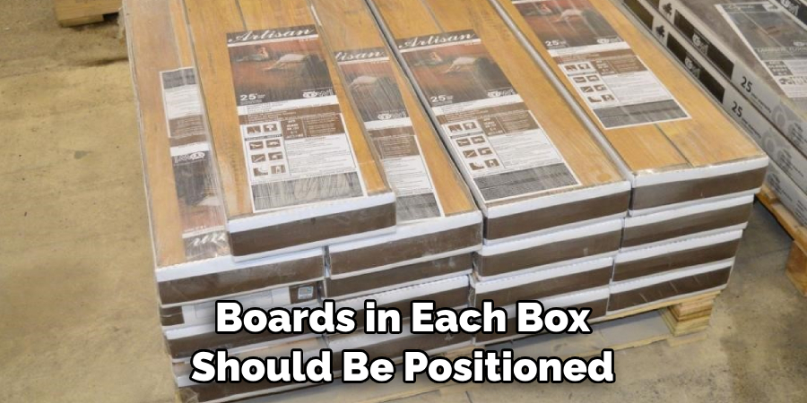 Boards in Each Box Should Be Positioned